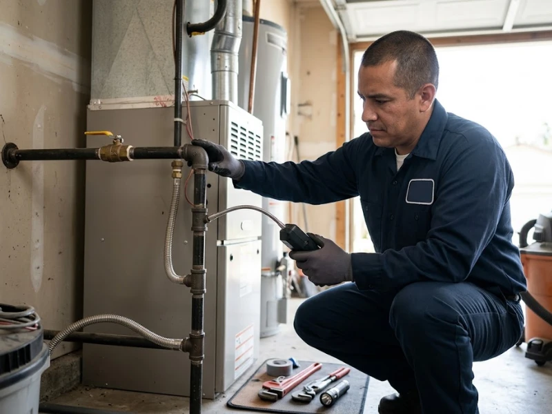 Gas line repair in Berkeley, CA at a home