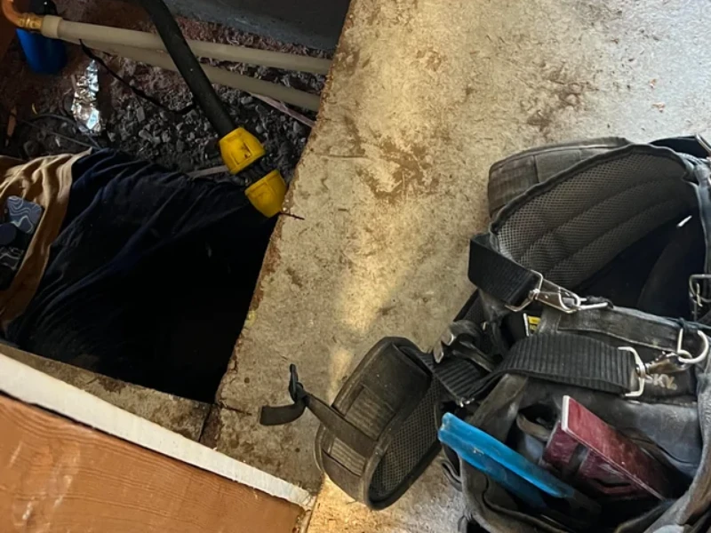 Gas line service and repair at a home