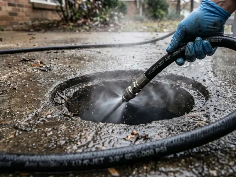 Hydro jetting in Berkeley, CA cleaning a drain line