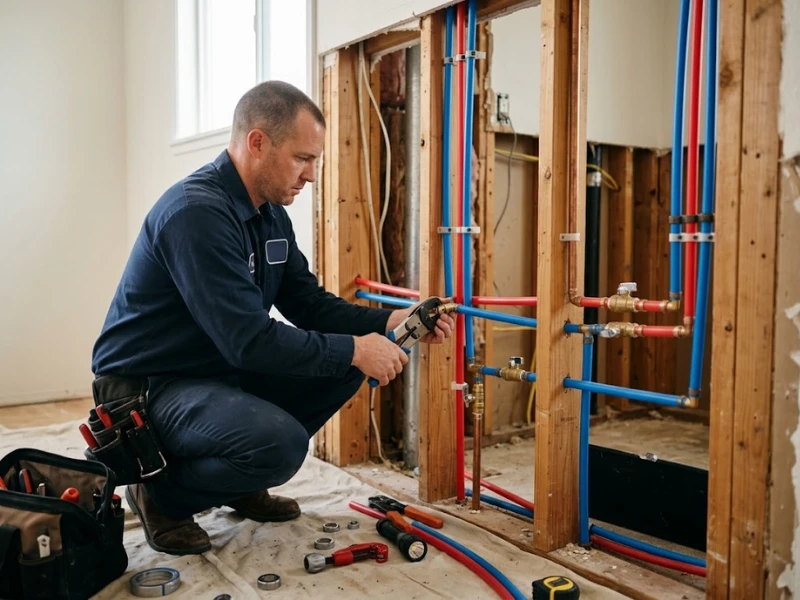 New pipes installed during a repiping project