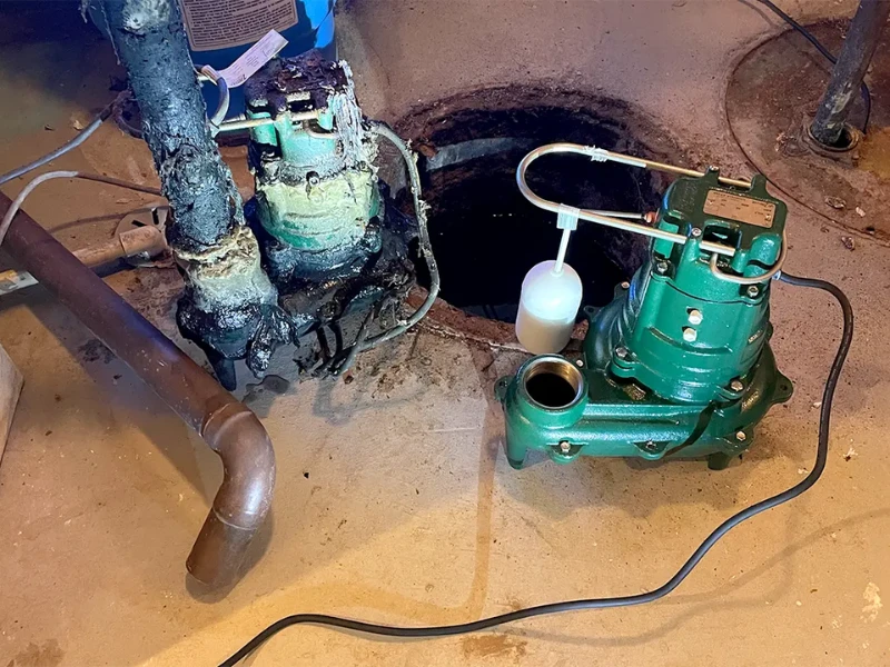 Sump pump repair in Berkeley, CA in a home crawlspace