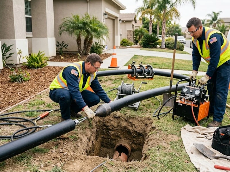 Trenchless sewer repair in Berkeley, CA equipment in use